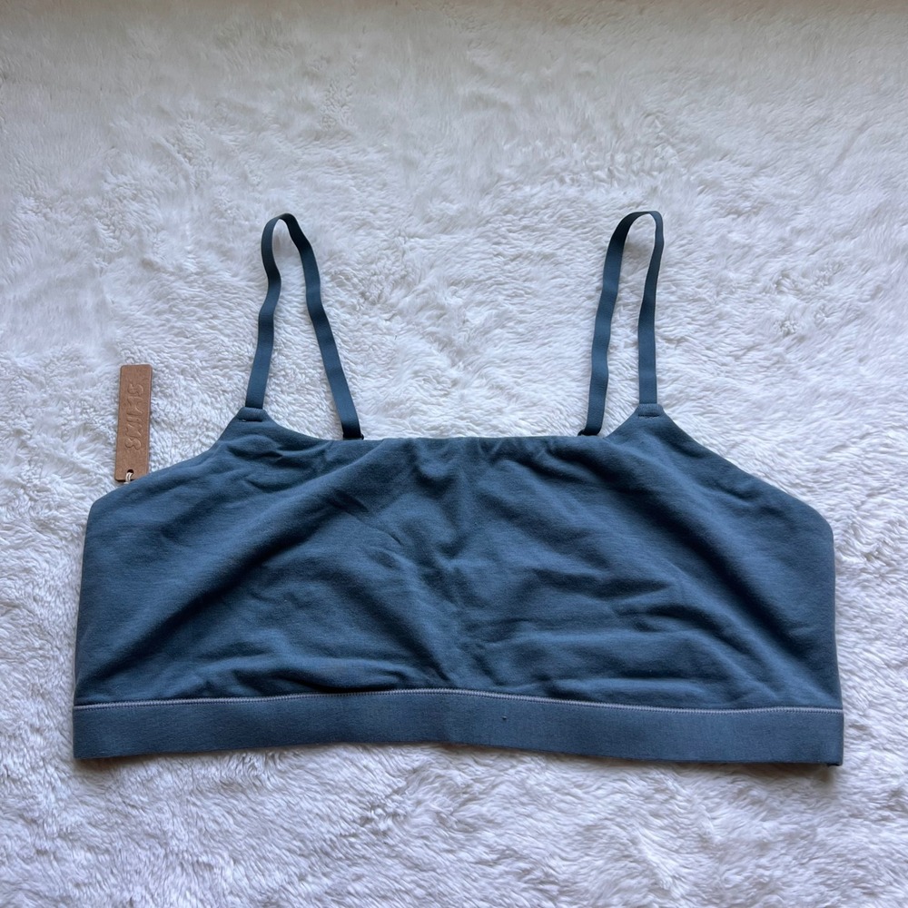 SKIMS Women's Cotton Jersey Bralette Kyanite Blue BR-SCN-0741 Size 3X NEW